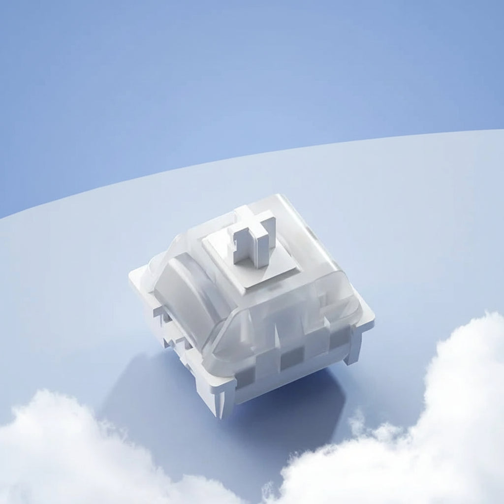 Weikav Flow Cloud Axis HIFI Mahjong Sound Linear Hot Black Switch Silky Smooth Feel Light Guide Column Design Keyboard