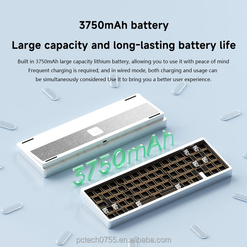 Product with 3750mAh battery text on a light blue background