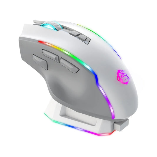 Gaming mouse with RGB lighting on a white background