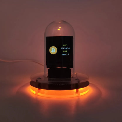 Bitcoin Price Tracker Clock - Nixie Tube Style WiFi Weather Station with RGB Lights & DIY Animations