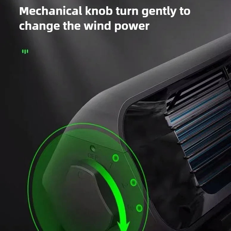 Mechanical knob for adjusting wind power on a dark background