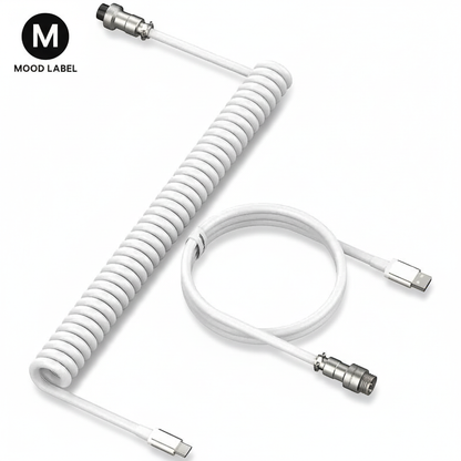 Aviator Coil Cable with Mood Label branding